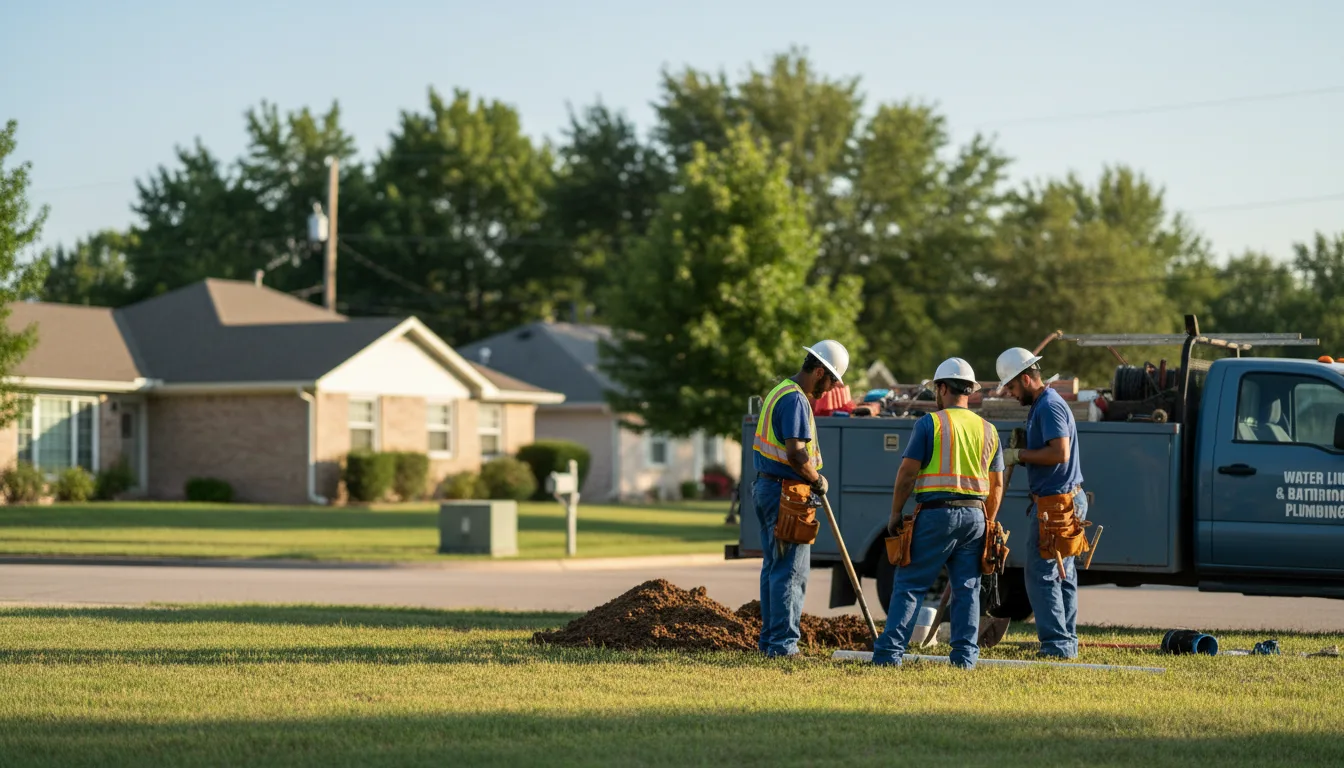 Residential water line and bathroom plumbing service in Man, WV